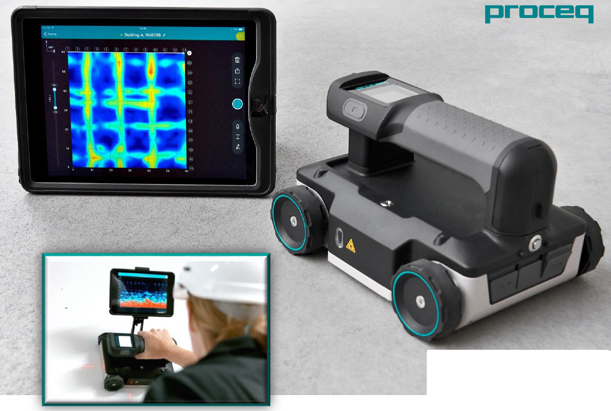 最新型レーダー探査機 GPR Live(埋設物の深さが測定可能)