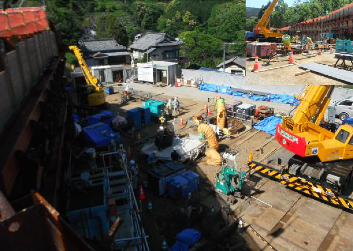 ガンサイザー28-24型 施工例 高速道路建設工事(深礎破砕)