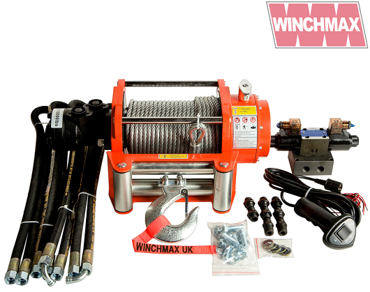 WINCHMAX 10,000lb油圧スチールロープウインチ