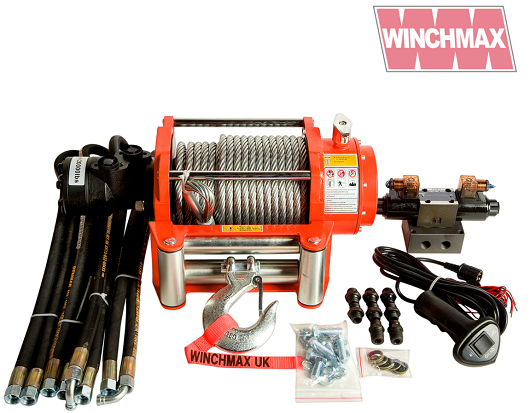 WINCHMAX 20,000lb油圧スチールロープウインチ
